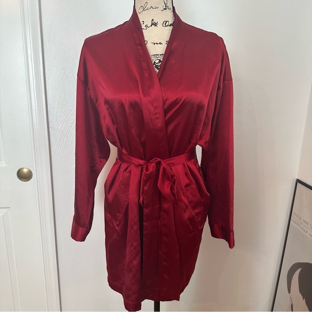 Victoria’s Secret Robe Kimono With Belt Lingerie One Size Classic (t)